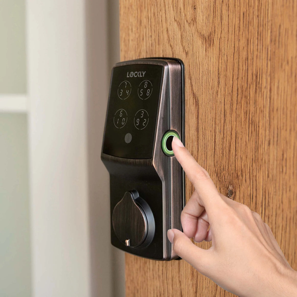 LOCKLY PGD728F Secure Plus 智能電子門鎖 (威尼斯古銅色) (包標準安裝)-hong-kong