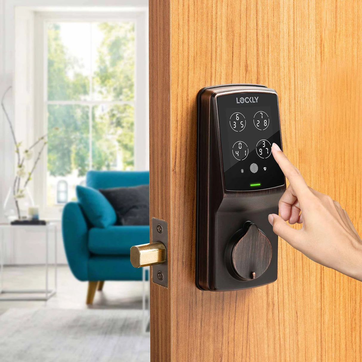 LOCKLY PGD728F Secure Plus 智能電子門鎖 (威尼斯古銅色) (包標準安裝)-hong-kong