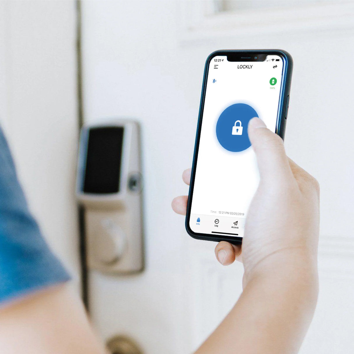 LOCKLY PGD728F Secure Plus 智能電子門鎖 (緞面鎳色) (包標準安裝)-hong-kong