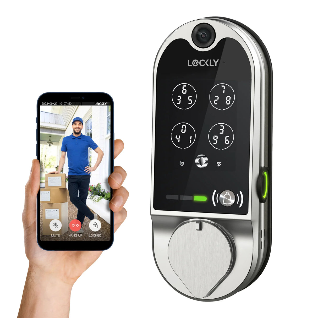 LOCKLY PGD798 Vision™ 智能電子門鎖 (緞面鎳色) (包標準安裝)-hong-kong