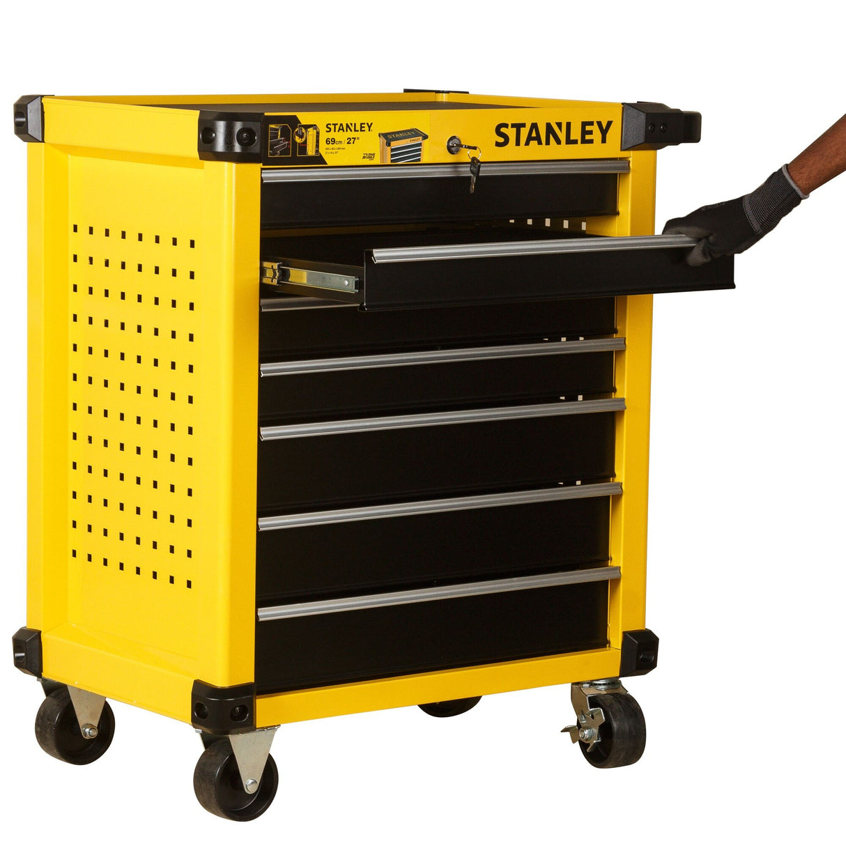 STANLEY 史丹利 STST74306-8-23 27寸 7抽屜輕型工具車-hong-kong