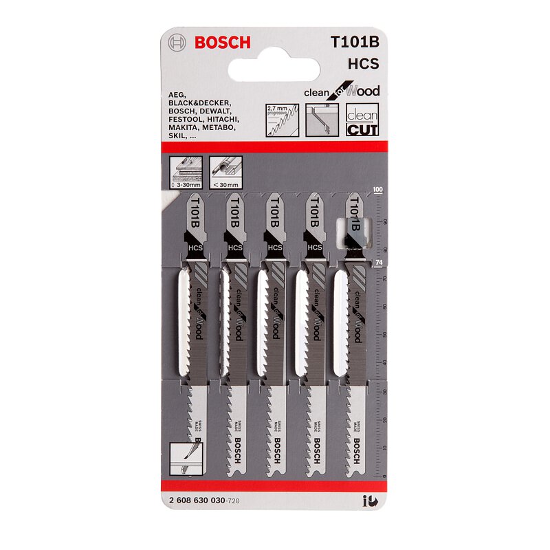 BOSCH T101B 積梳鋸片 (5片裝) (快速去屑)-hong-kong