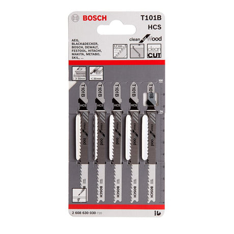 BOSCH T101B 積梳鋸片 (5片裝) (快速去屑)-hong-kong
