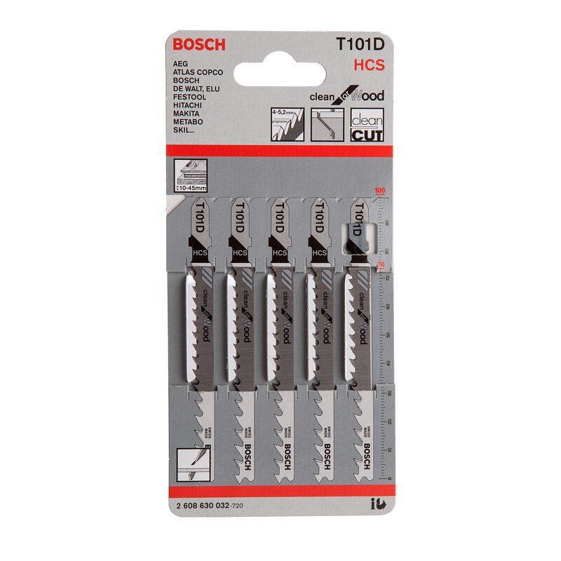 BOSCH T101D 積梳鋸片 (5片裝) (快速去屑)-hong-kong