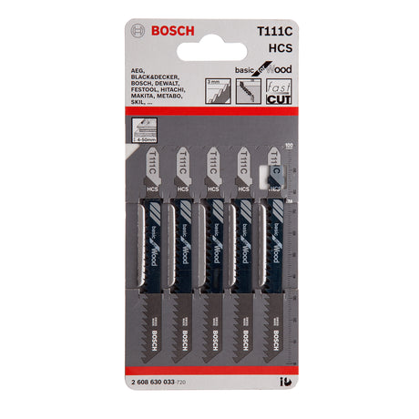 BOSCH T111C 積梳鋸片 (5片裝)-hong-kong