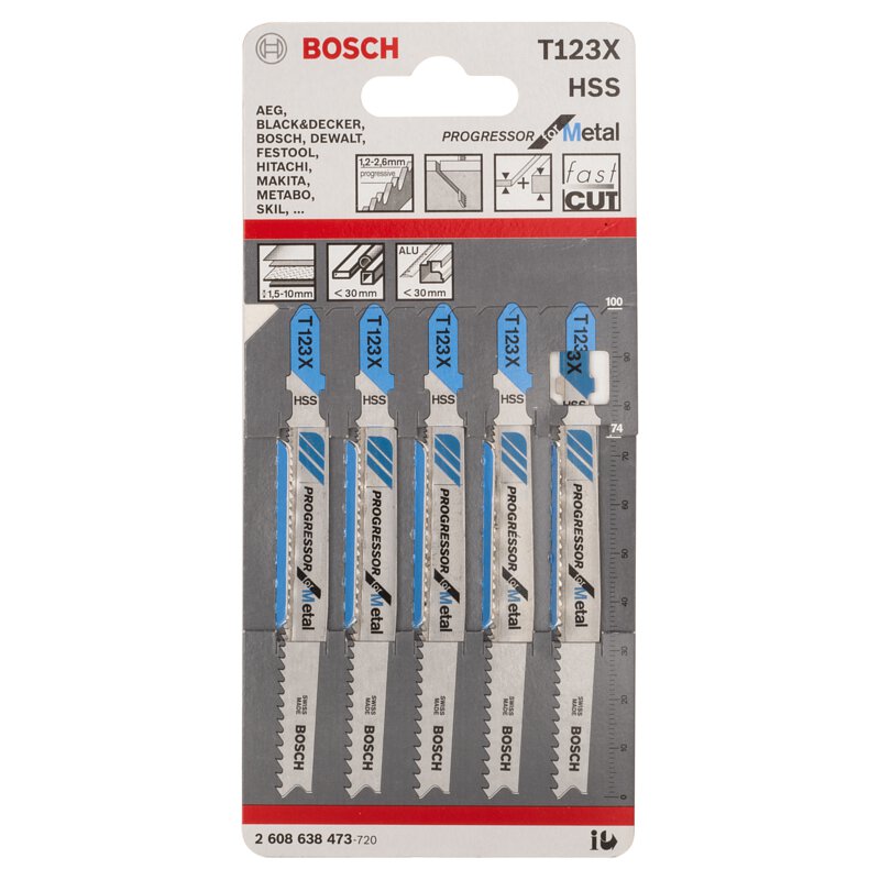 BOSCH T123X 積梳鋸片 (5片裝) (鋒鋼 HSS)-hong-kong