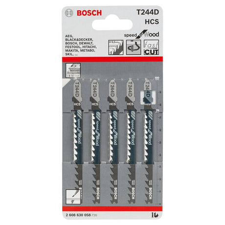BOSCH T244D 積梳鋸片 (5片裝) (快速切割) (可轉彎)-hong-kong