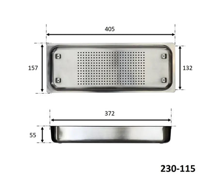 FRANKE 230-115 不銹鋼滴水盤 405x157x55mm