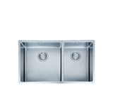FRANKE BXX 220-74 SBR Box 不銹鋼 檯面/檯底 雙星盆 780x450x200mm 銀色-hong-kong