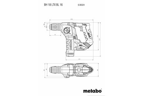 metabo 麥太保 BH 18 LTX BL 16 16mm 無碳刷充電式油壓鑽 (鋰18V) (套裝)-hong-kong