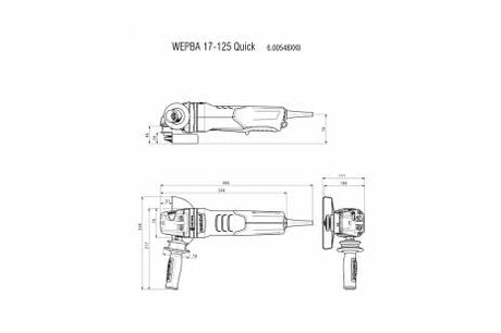 metabo 麥太保 WEPBA 17-125 Quick 110V 角磨機-hong-kong
