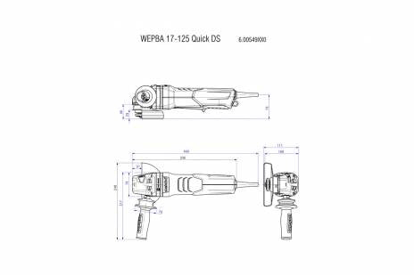 metabo 麥太保 WEPBA 17-125 Quick DS 110V 角磨機-hong-kong