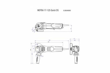 metabo 麥太保 WEPBA 17-125 Quick DS 110V 角磨機-hong-kong