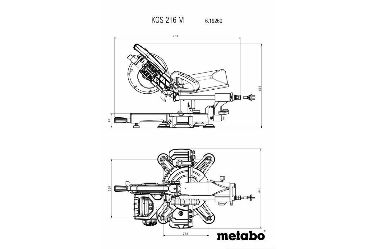 metabo 麥太保 KGS 216 M 216mm 斜切鋸-hong-kong