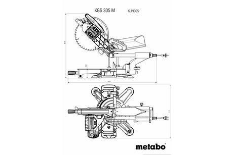 metabo 麥太保 KGS 305 M 305mm 斜切鋸-hong-kong
