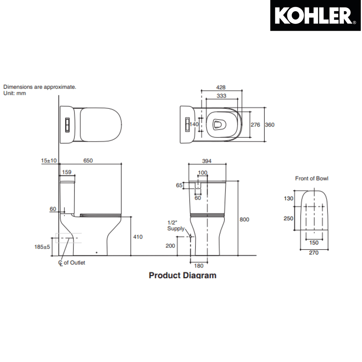 KOHLER K-78476H-0 MODERN LIFE 分體式自由咀座廁-hong-kong