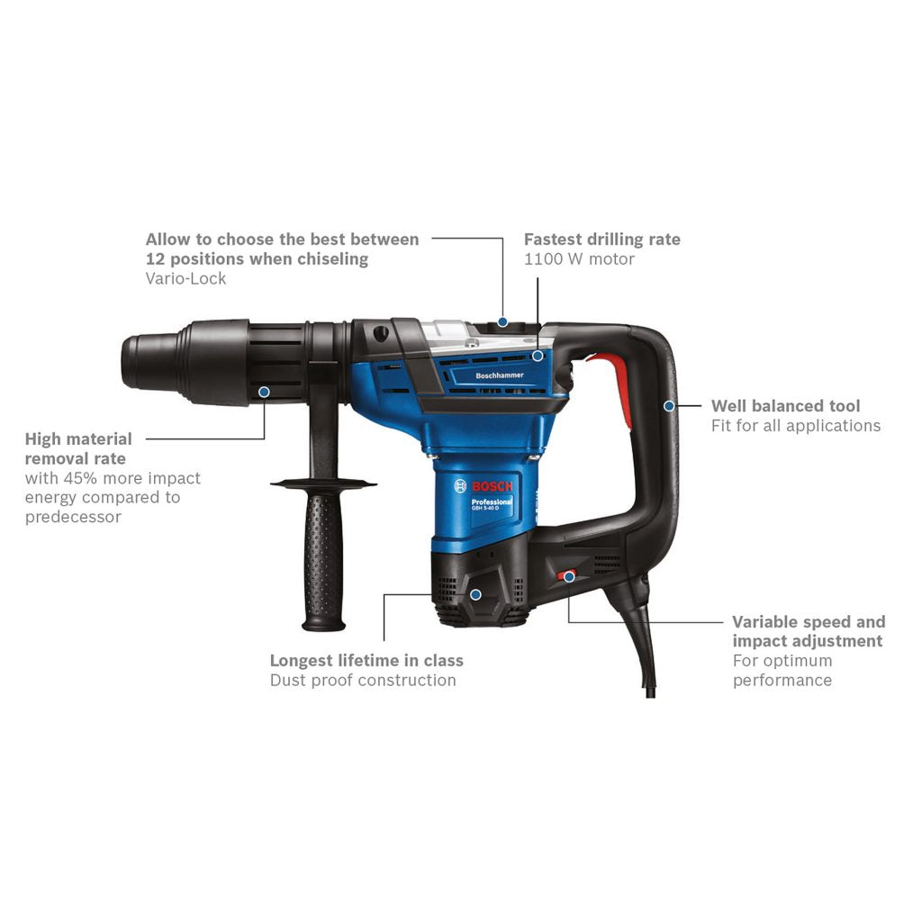 BOSCH GBH 5-40 D 五坑錘鑽 (115V)-hong-kong