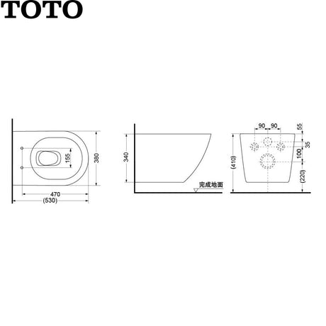 TOTO CW762B D型 藏牆座廁-hong-kong
