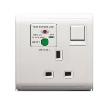 Schneider 施耐德 – 13A 單位連保護門及雙極開關掣防漏電插座 E8215DRC_WE/E8215DRC_LS-hong-kong