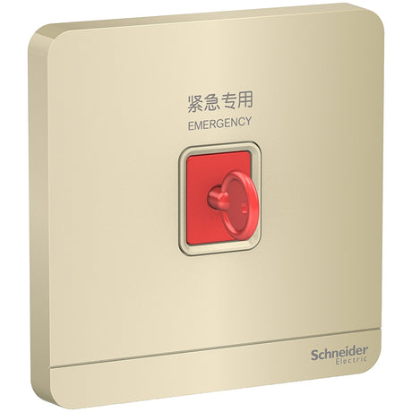 Schneider 施耐德 E8331KPB_WG_C5 緊急按鈕連鎖匙復位鍵 (沉醉金)-hong-kong