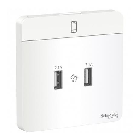 Schneider 施耐德 E8332ACQUSB_WE_C5 兩位21W Type A+C PD+QC3.0 USB充電插座-hong-kong