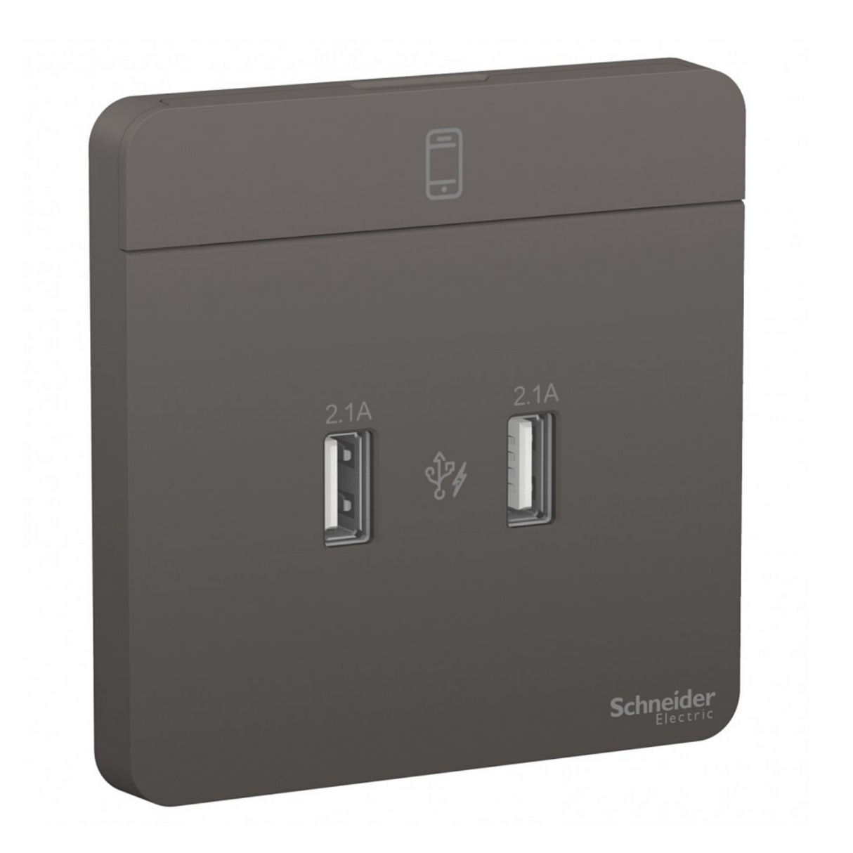 Schneider 施耐德 E8332USB_DG_C5 兩位2.1A USB充電插座-hong-kong