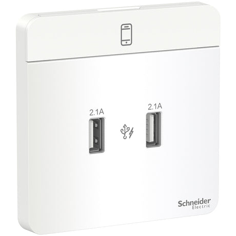 Schneider 施耐德 E8332USB_WE_C5 兩位2.1A USB充電插座-hong-kong