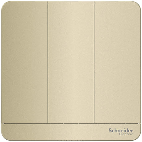 Schneider 施耐德 E8333L2LED_WG_C5 16AX 三位雙控開關掣連LED指示燈 (沉醉金)-hong-kong