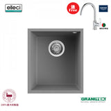elleci Quadra 100 Undermount 台下花崗岩星盆 (titanium)-hong-kong