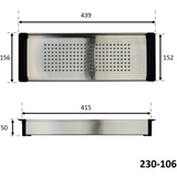 FRANKE 230-106 (112.0066.060) Kubus 2 滴水盤 439x156x50mm (KNG系列適用)-hong-kong