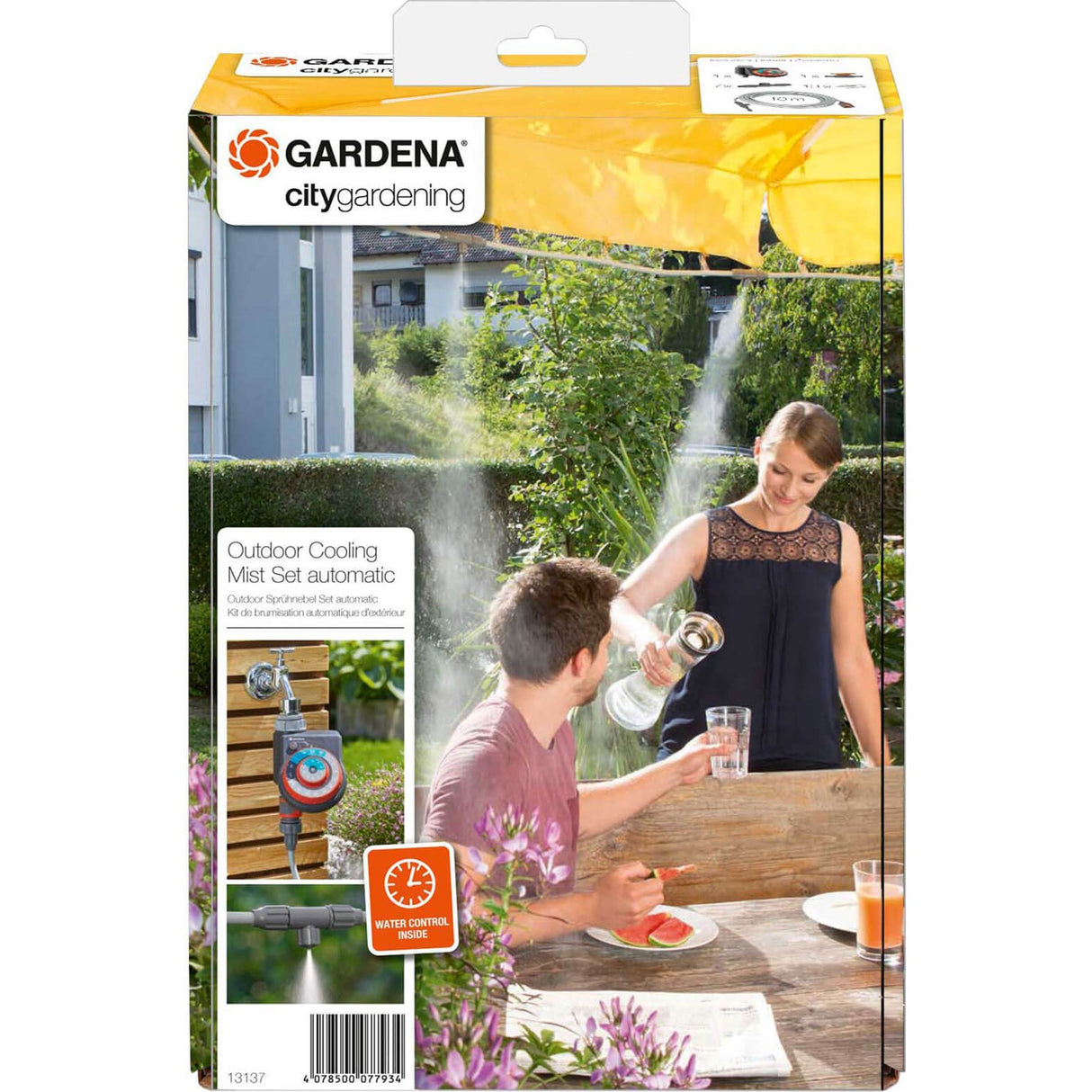 德國 GARDENA 13137-20 city gardening Outdoor Cooling Mist Set automatic 室外自動冷卻霧套裝-hong-kong