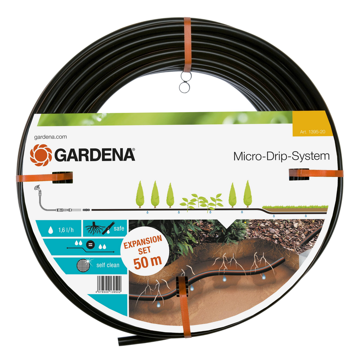 德國 GARDENA 1395-20 Extension Drip Irrigation for Rows of Plants Below Ground Drip Irrigation Line 13.7mm 灌溉線-hong-kong