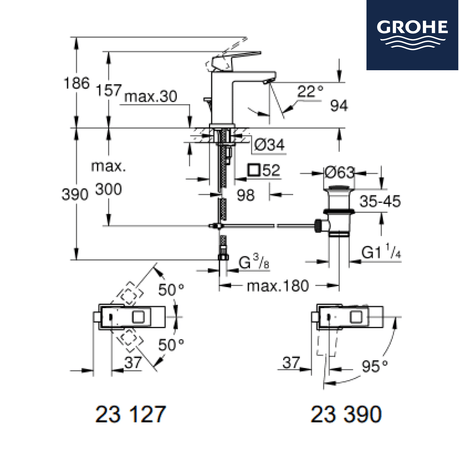 德國 GROHE Eurocube 23127000 面盆龍頭 (德國製造)-hong-kong