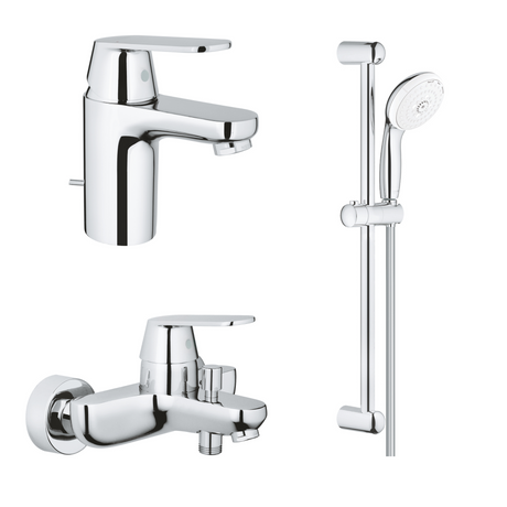 德國 GROHE 32825000+32831000+27794001 Eurosmart Cosmopolitan 超值浴室龍頭套裝-hong-kong