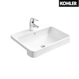 KOHLER K-11479X-VC1-0 長方形半崁式浴室面盆（單龍頭孔）-hong-kong