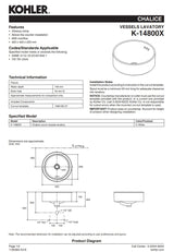 KOHLER K-14800X-0 CHALICE 17” 圓形檯上式浴室面盆-hong-kong