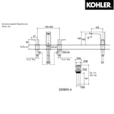 KOHLER K-22085X-4-CP HONESTY 8" 中面盆龍頭-hong-kong