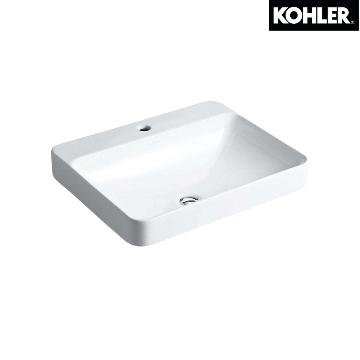 KOHLER K-2660X-1-0 FOREFRONT 長方形檯上式面盆 (單龍頭孔)-hong-kong