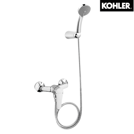 KOHLER K-7685T-4-CP JULY 掛牆式淋浴龍頭 (包括多功能手持花灑及插座)-hong-kong