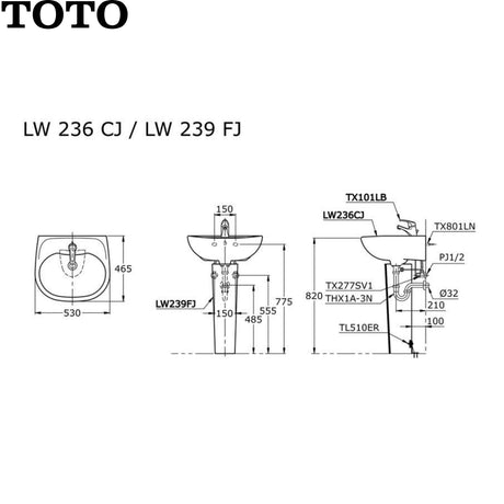 TOTO LW236CJ 基座洗手盆-hong-kong