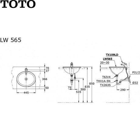 TOTO LW565 台面盆-hong-kong