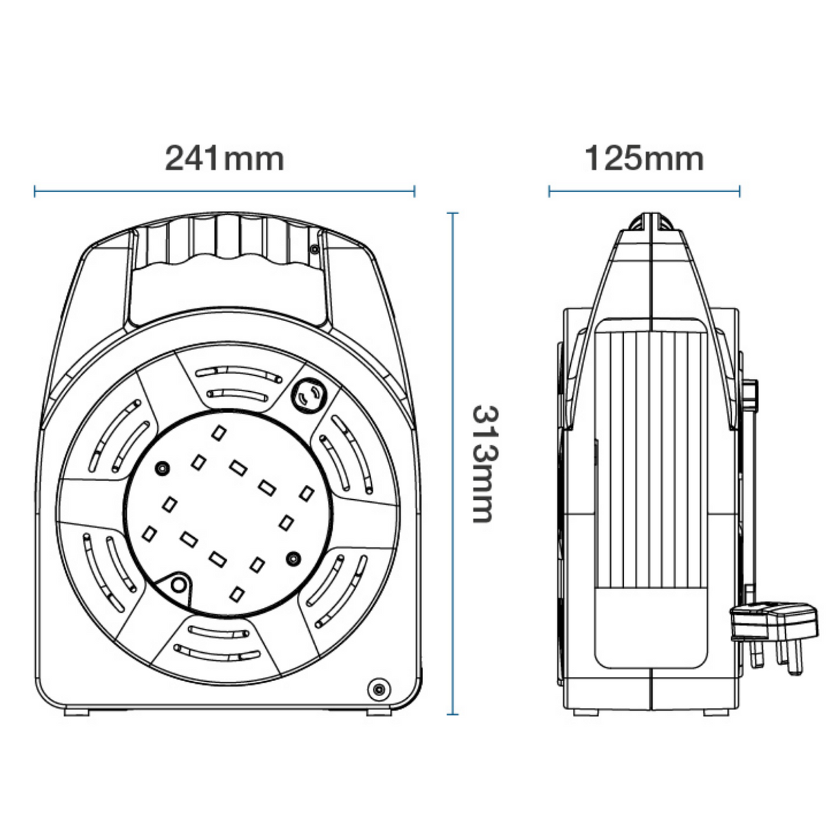 英國 Masterplug HBT2013/4BL-MP 4 Socket 13A 20M 電線拖轆-hong-kong