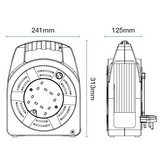 英國 Masterplug HBT2013/4BL-MP 4 Socket 13A 20M 電線拖轆-hong-kong