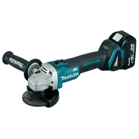 Makita DGA406RTE 充電式角向磨光機100毫米(側開關)(電子剎車)(無碳刷馬達)(鋰18V)(5.0Ah電池)-hong-kong