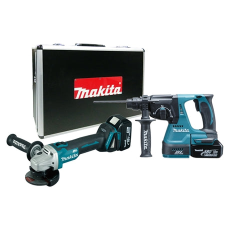 Makita 牧田 DLX2161TX 18V 充電式工具套裝 (電錘+角向磨光機)-hong-kong