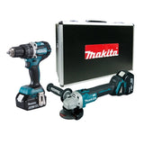 Makita 牧田 DLX2178T (5.0Ah) 充電式工具套裝 (衝撃電鑽+角向磨光機)-hong-kong