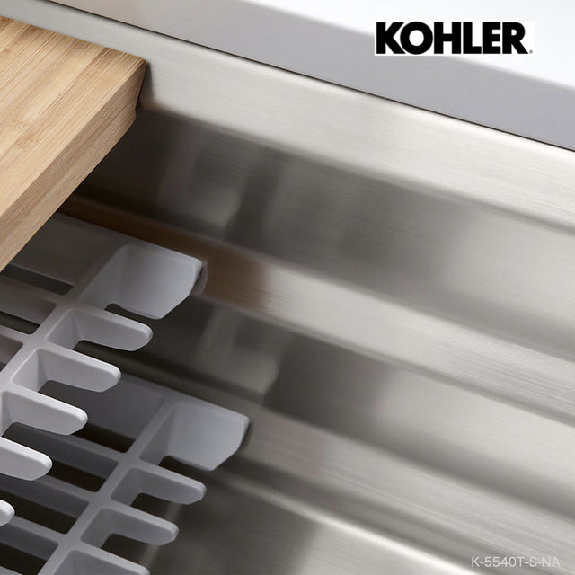 Kohler K-5540T-S-NA 廚房鋅盤及 K-77748T-4-CP 廚房龍頭組合優惠-hong-kong