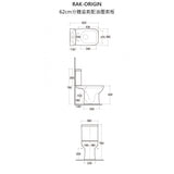 RAK Ceramics ORIGIN 62cm 分體座廁配油壓廁板-hong-kong