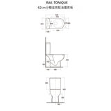 RAK Ceramics TONIQUE 62cm 分體座廁配油壓廁板-hong-kong