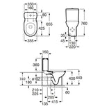 ROCA Debba Round Rimless 自由咀分體座廁配SUPRALIT®油壓板套裝 341991+34299P+801B22 白色-hong-kong